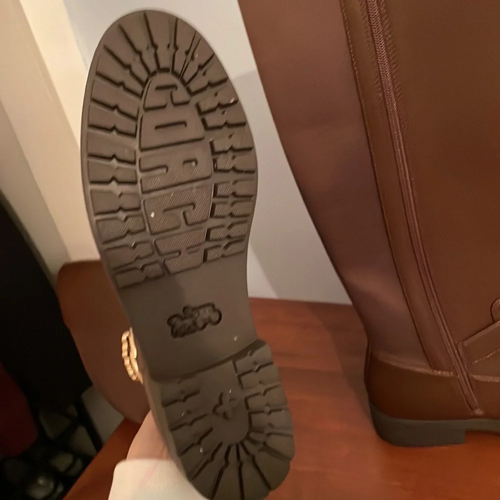 NWOT COACH LEATHER BOOTS - Picture 2 of 4